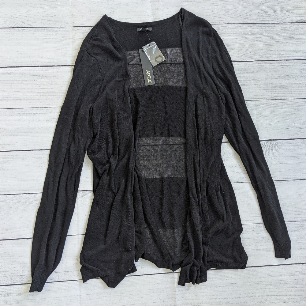 NWOT Apt. 9 Black Cardigan Size L